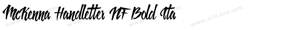 McKenna Handletter NF Bold Italic字体转换